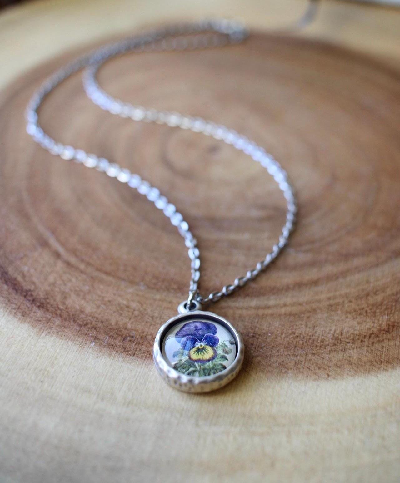 Pansy Pendant Necklace