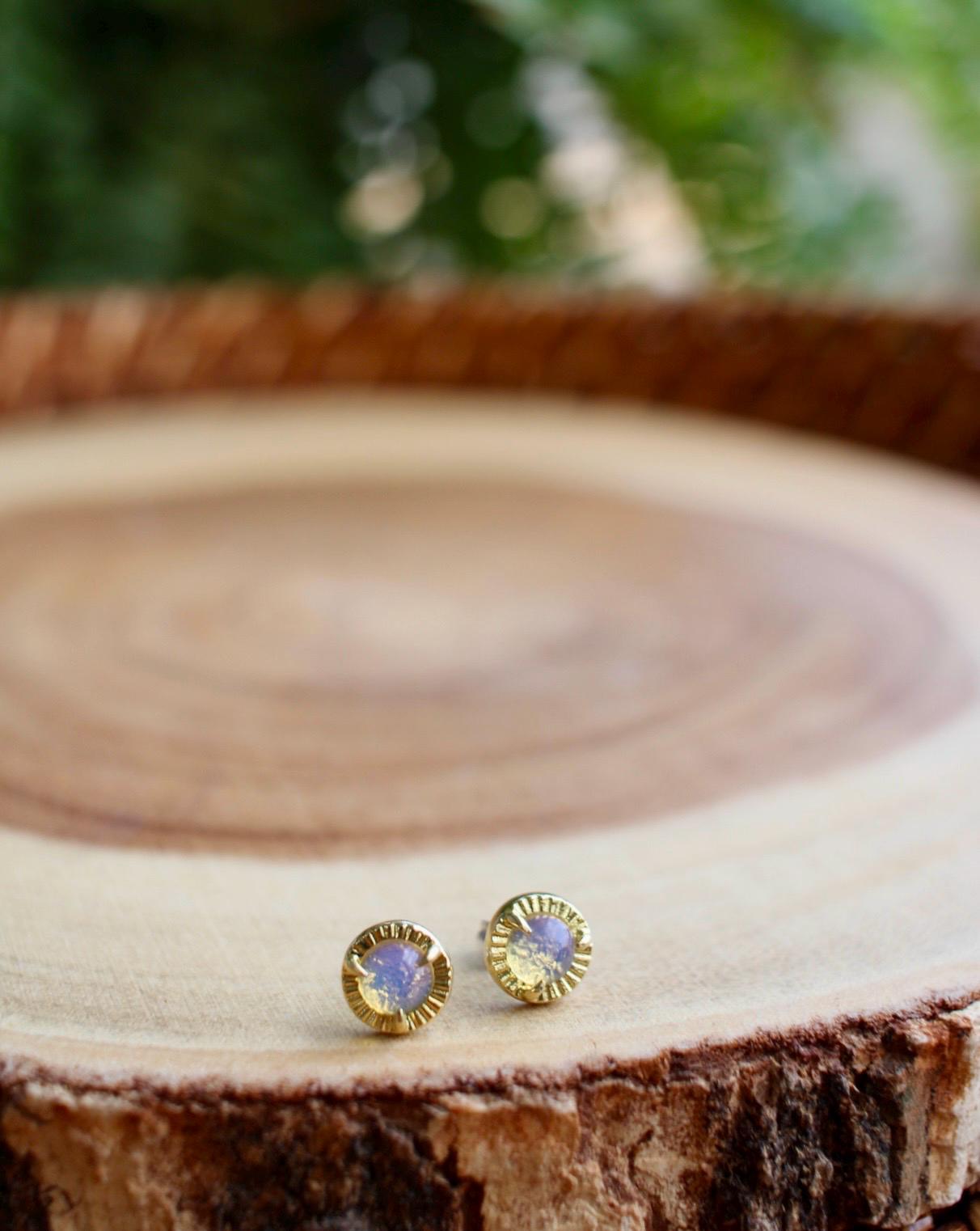 Dainty Opalite Stud Earrings