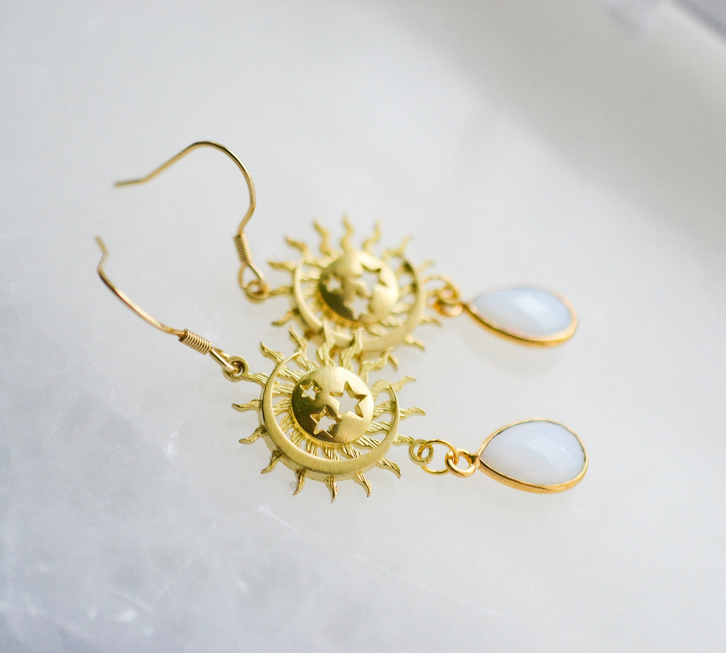 Opalite Celestial Dangle Earrings