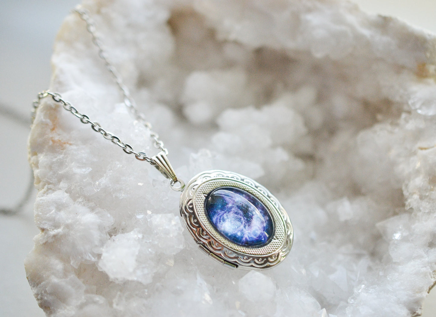 Galaxy Photo Locket Necklace