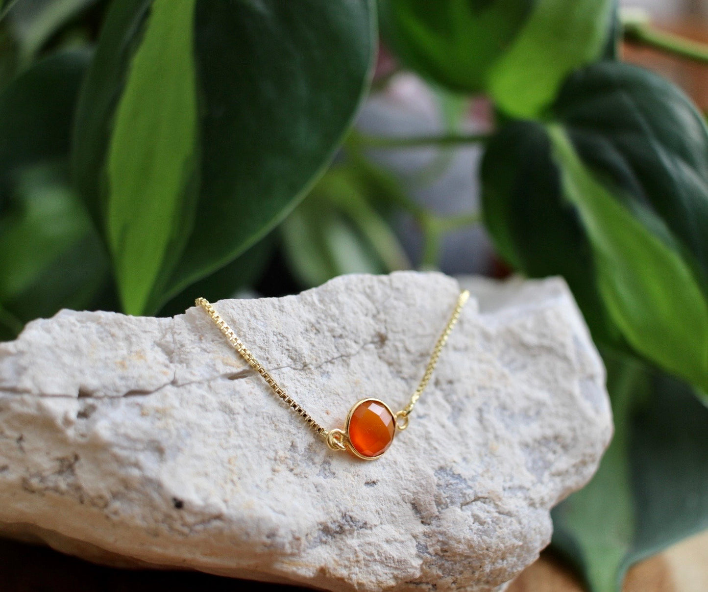 Dainty Carnelian Bracelet