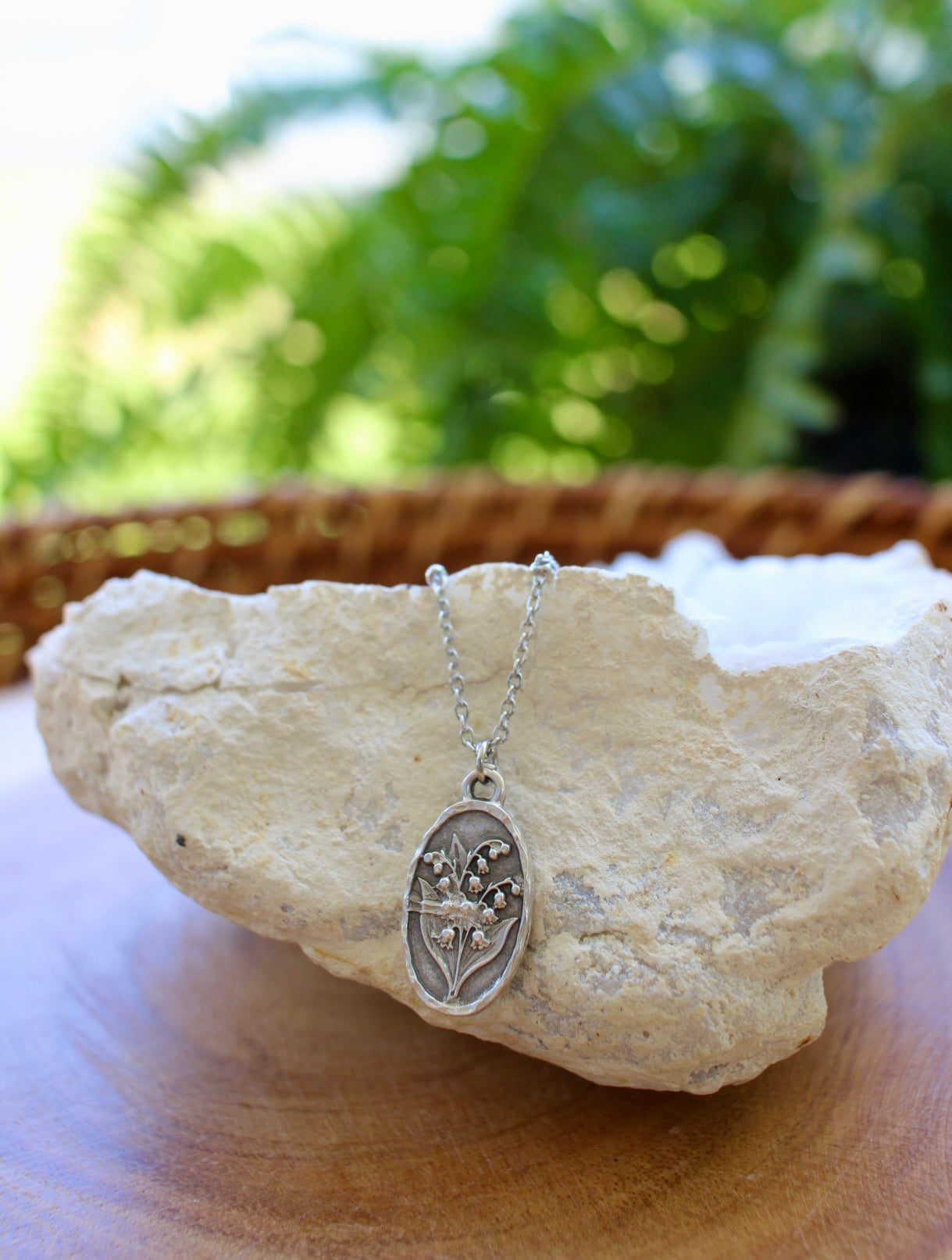 Lily of the Valley Flower Charm Necklace