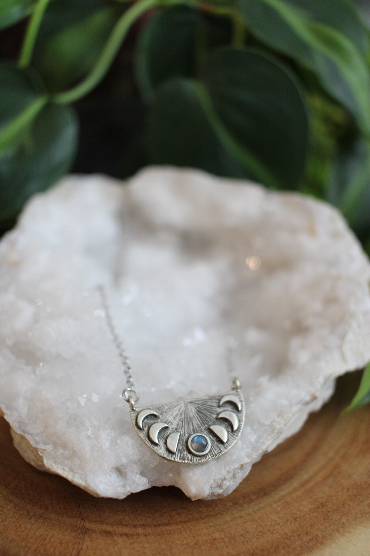 Labradorite Moon Phase Necklace