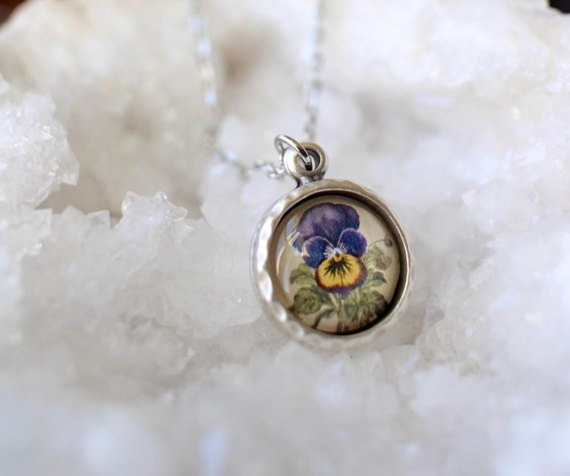 Pansy Pendant Necklace