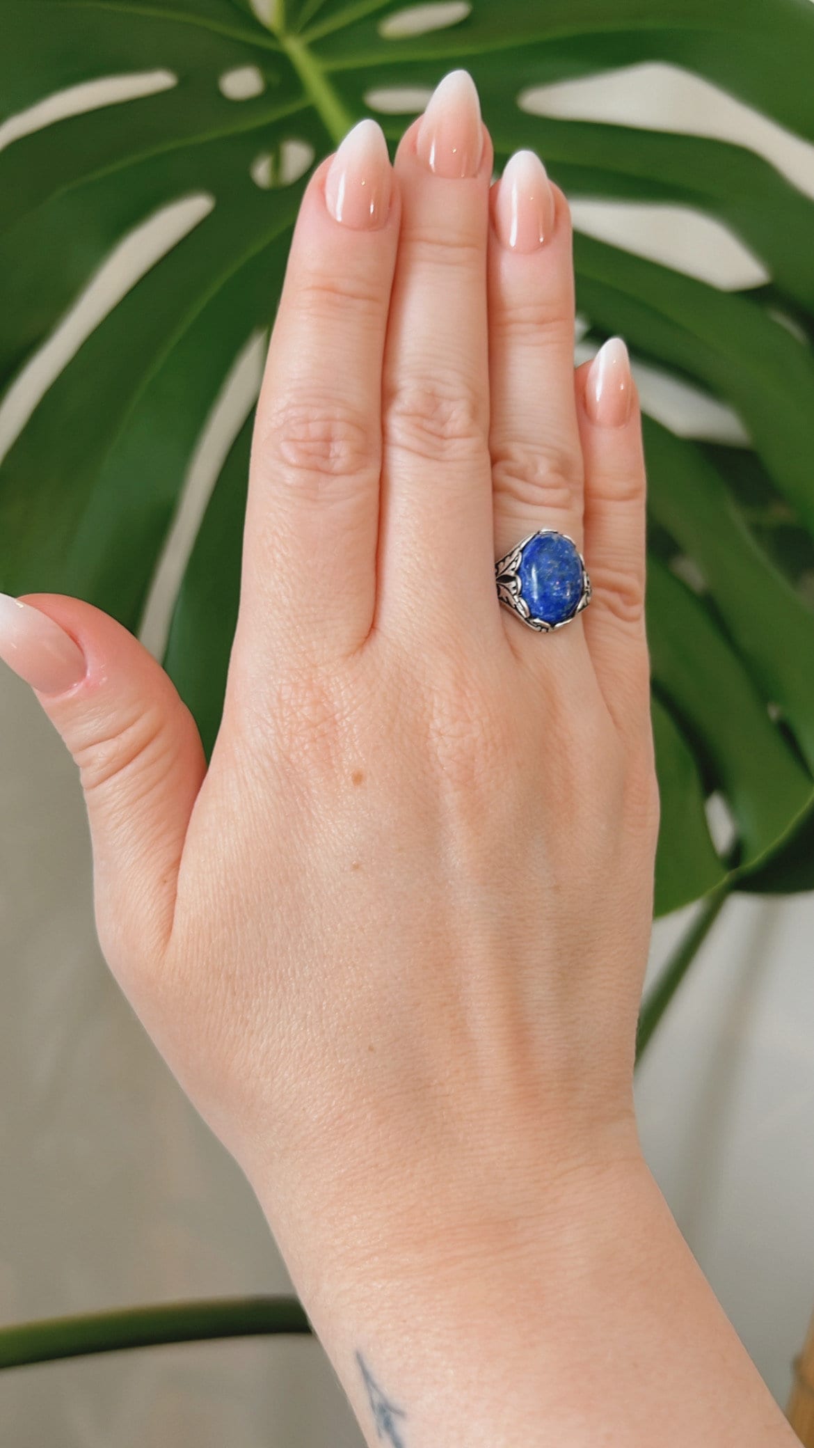 Lapis Lazuli Adjustable Gemstone Ring