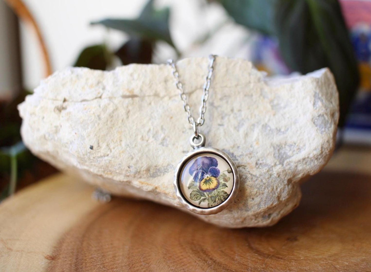 Pansy Pendant Necklace