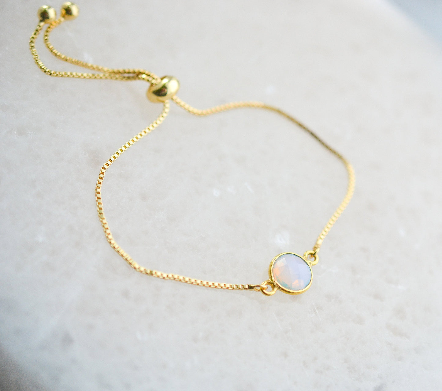 Opalite Gold Minimalist Bracelet