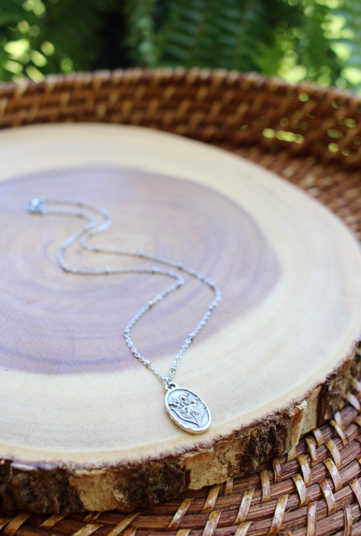 Lily of the Valley Flower Charm Necklace