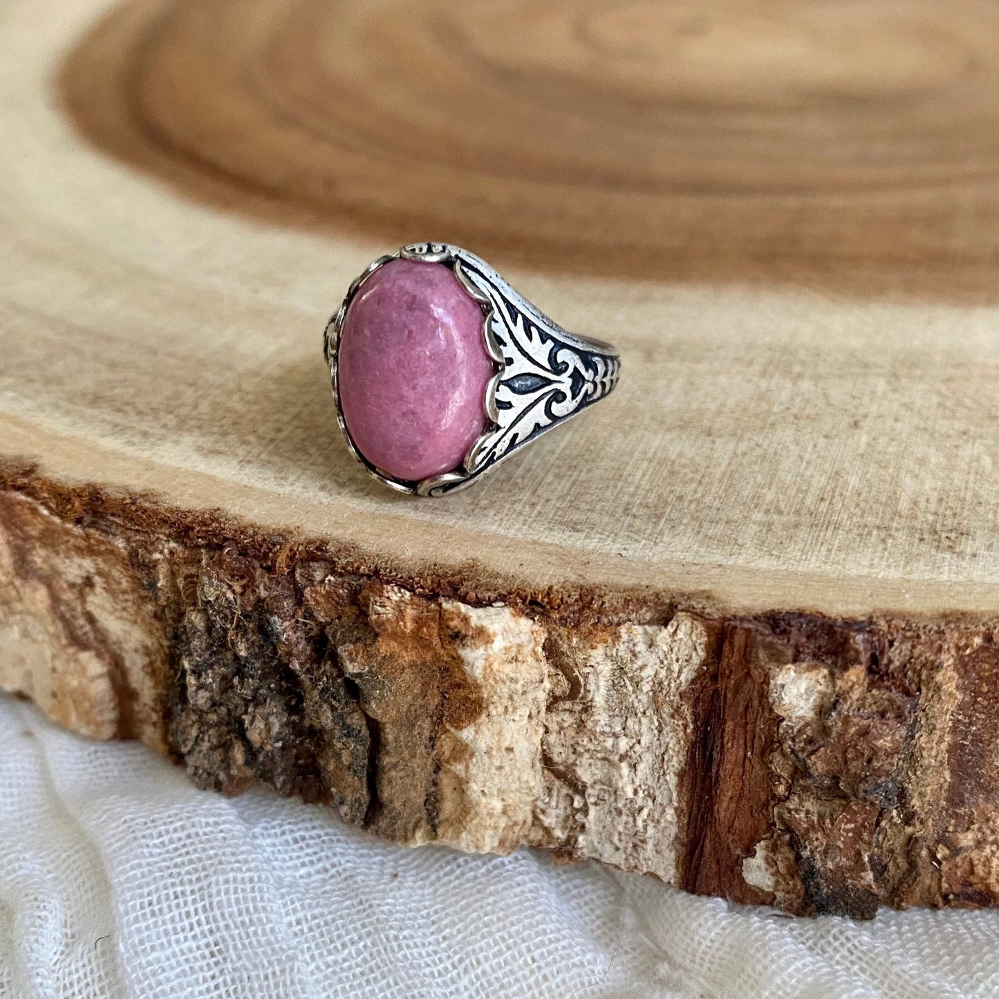 Silver Rhodonite Ring