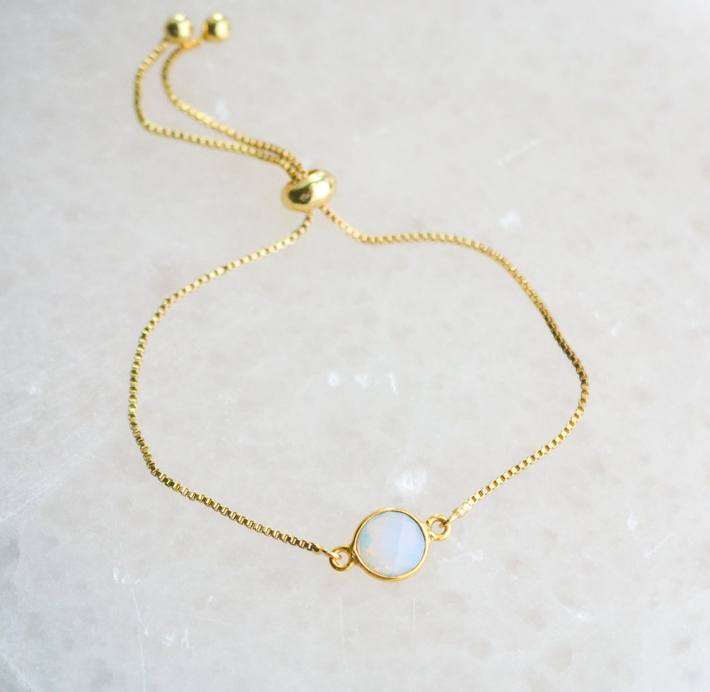 Opalite Gold Minimalist Bracelet