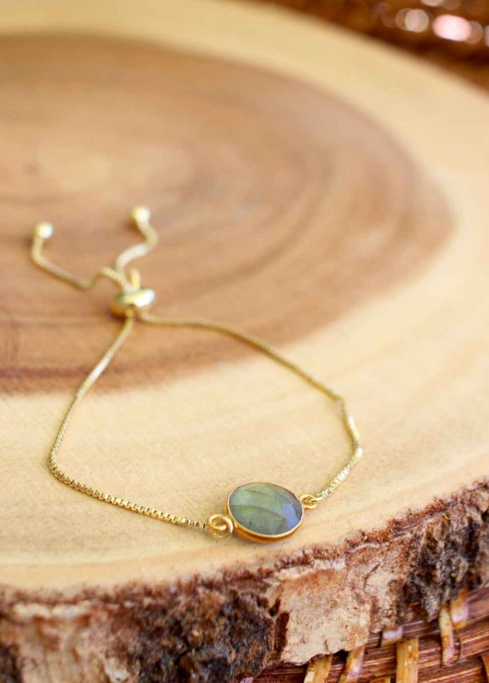 Gold Labradorite Bracelet