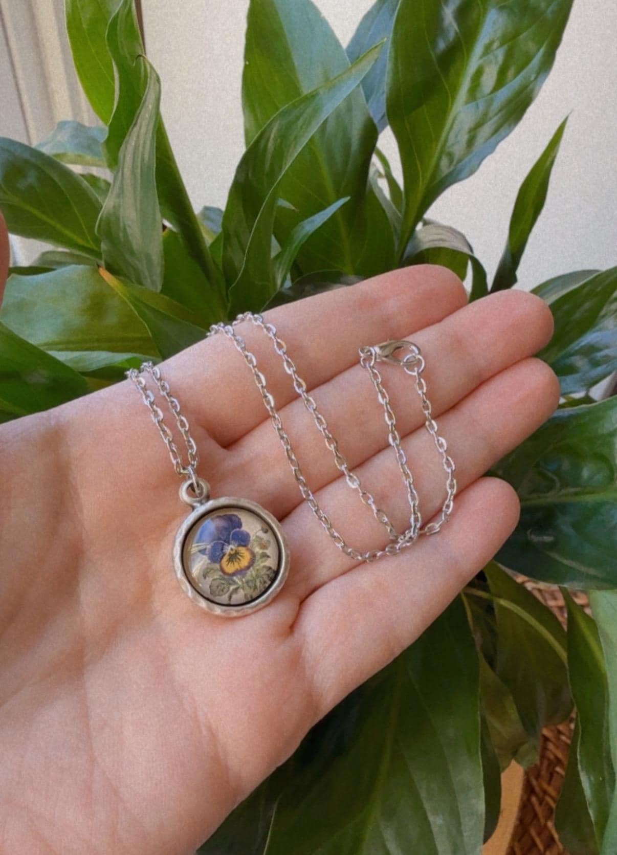 Pansy Pendant Necklace