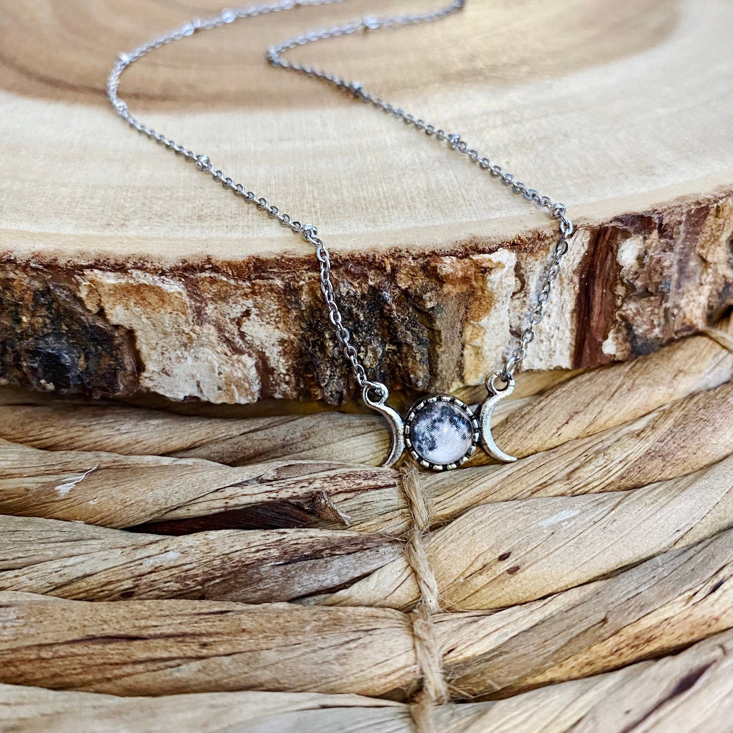 Dainty Triple Moon Necklace