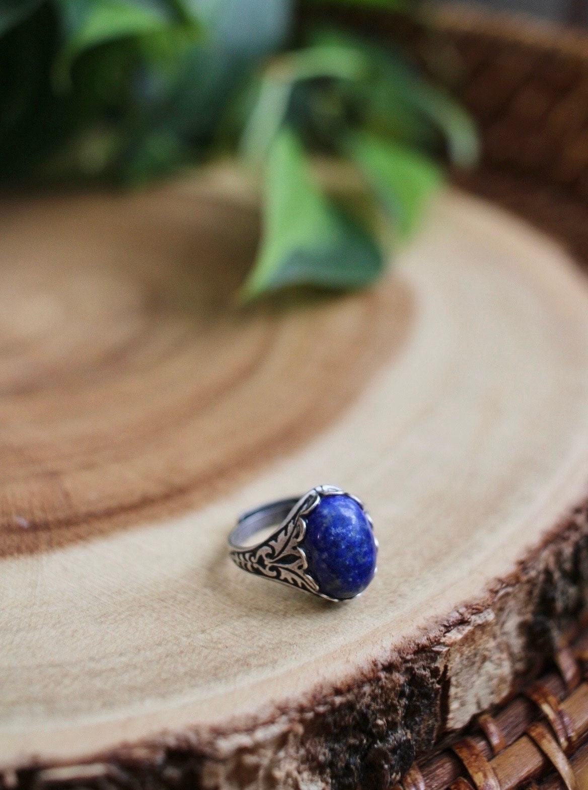 Lapis Lazuli Adjustable Gemstone Ring