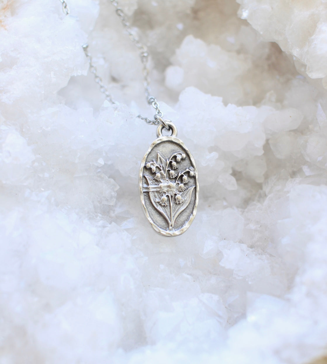 Lily of the Valley Flower Charm Necklace