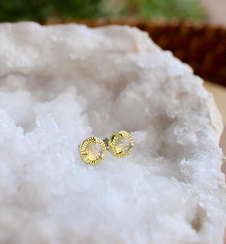 Dainty Opalite Stud Earrings
