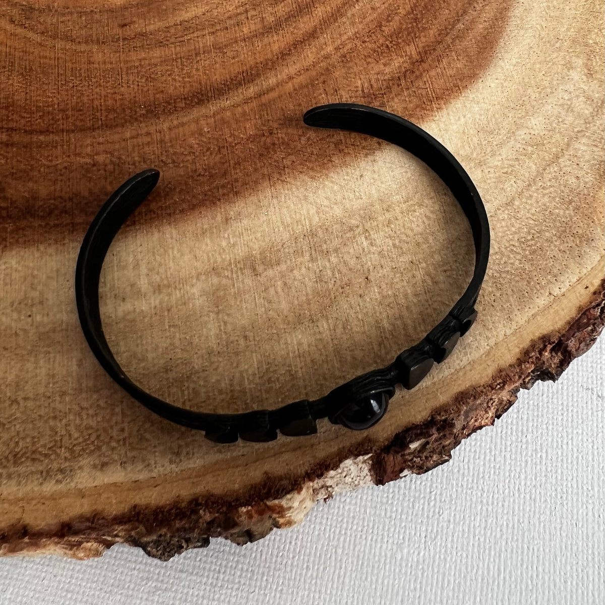 Amethyst Black Moon Phase Cuff