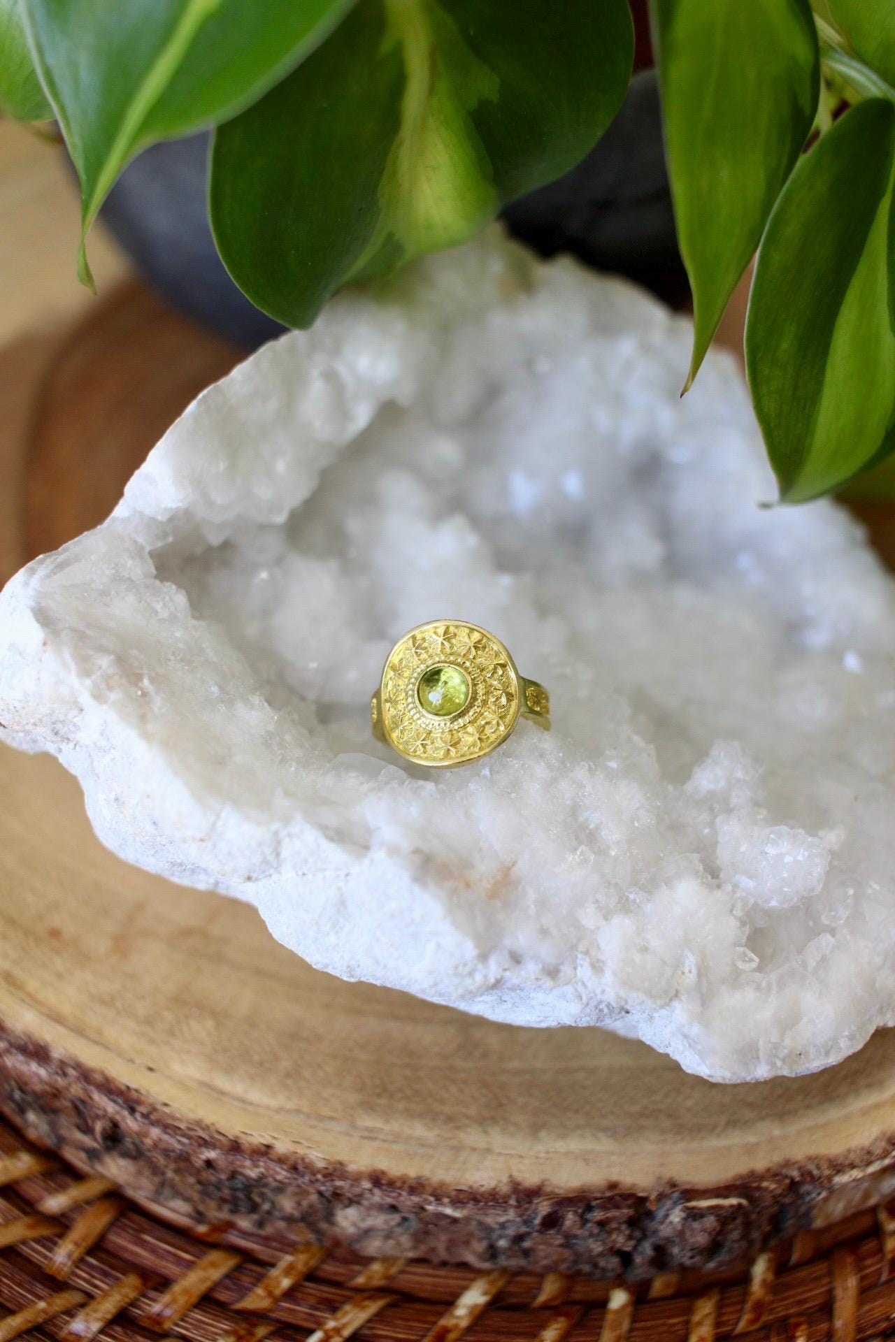 Peridot Statement Ring