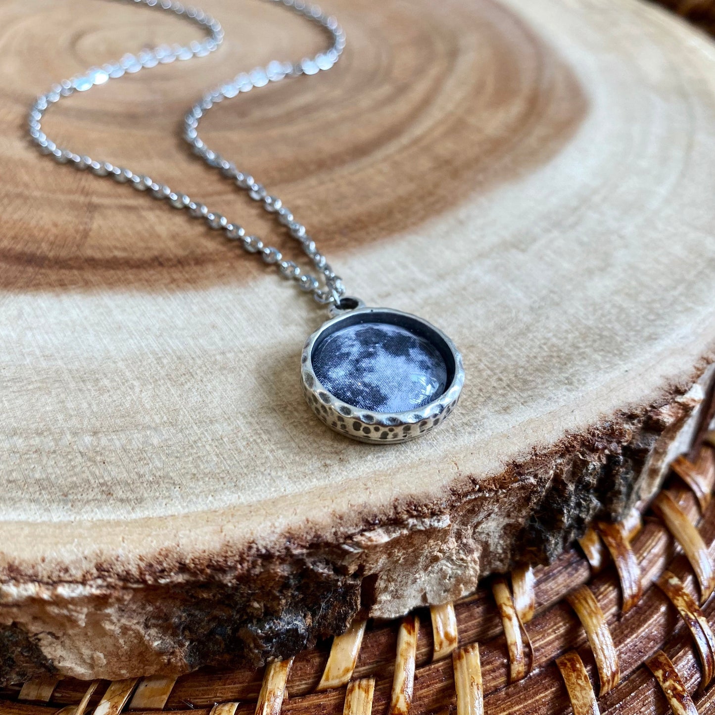 Full Moon Pendant Necklace