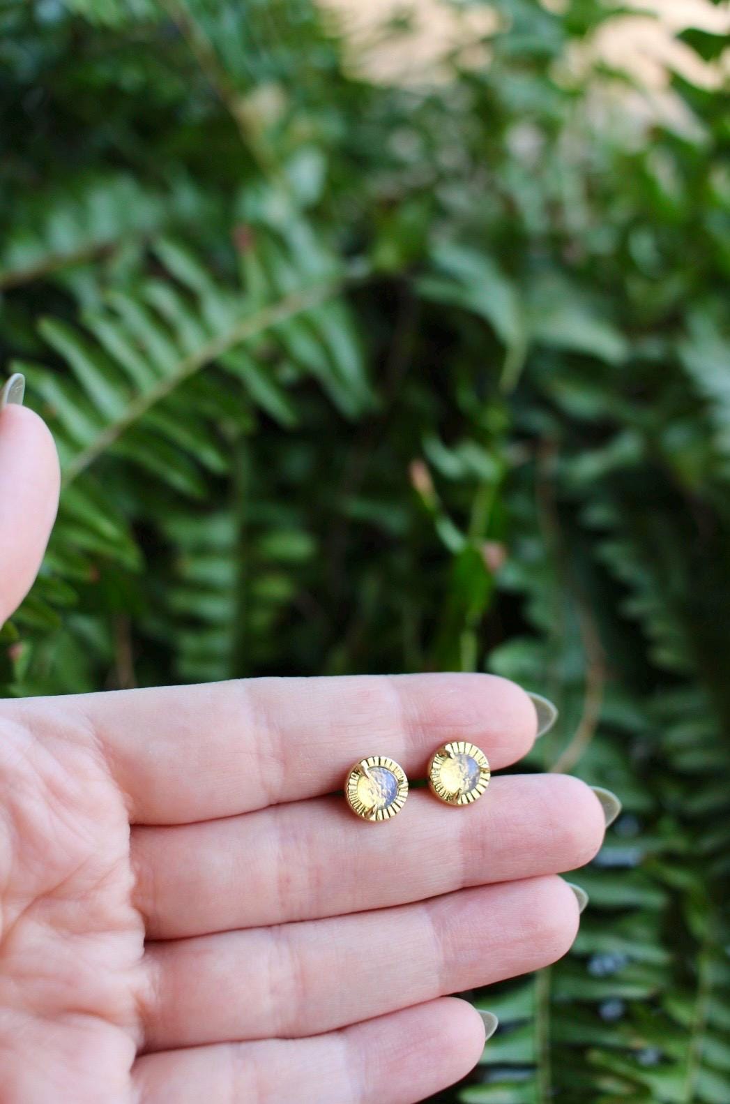 Dainty Opalite Stud Earrings