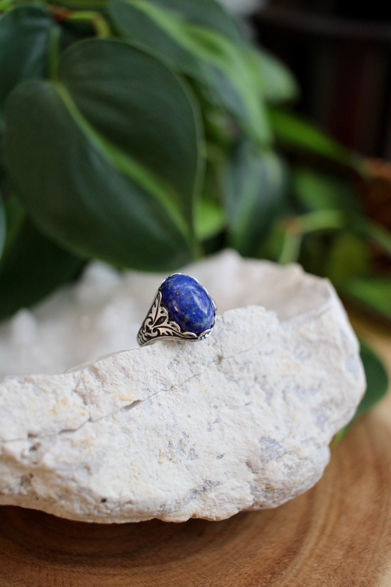 Lapis Lazuli Adjustable Gemstone Ring