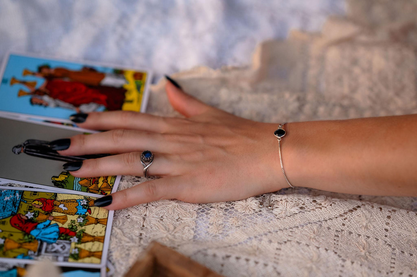 Black Onyx Silver Bracelet