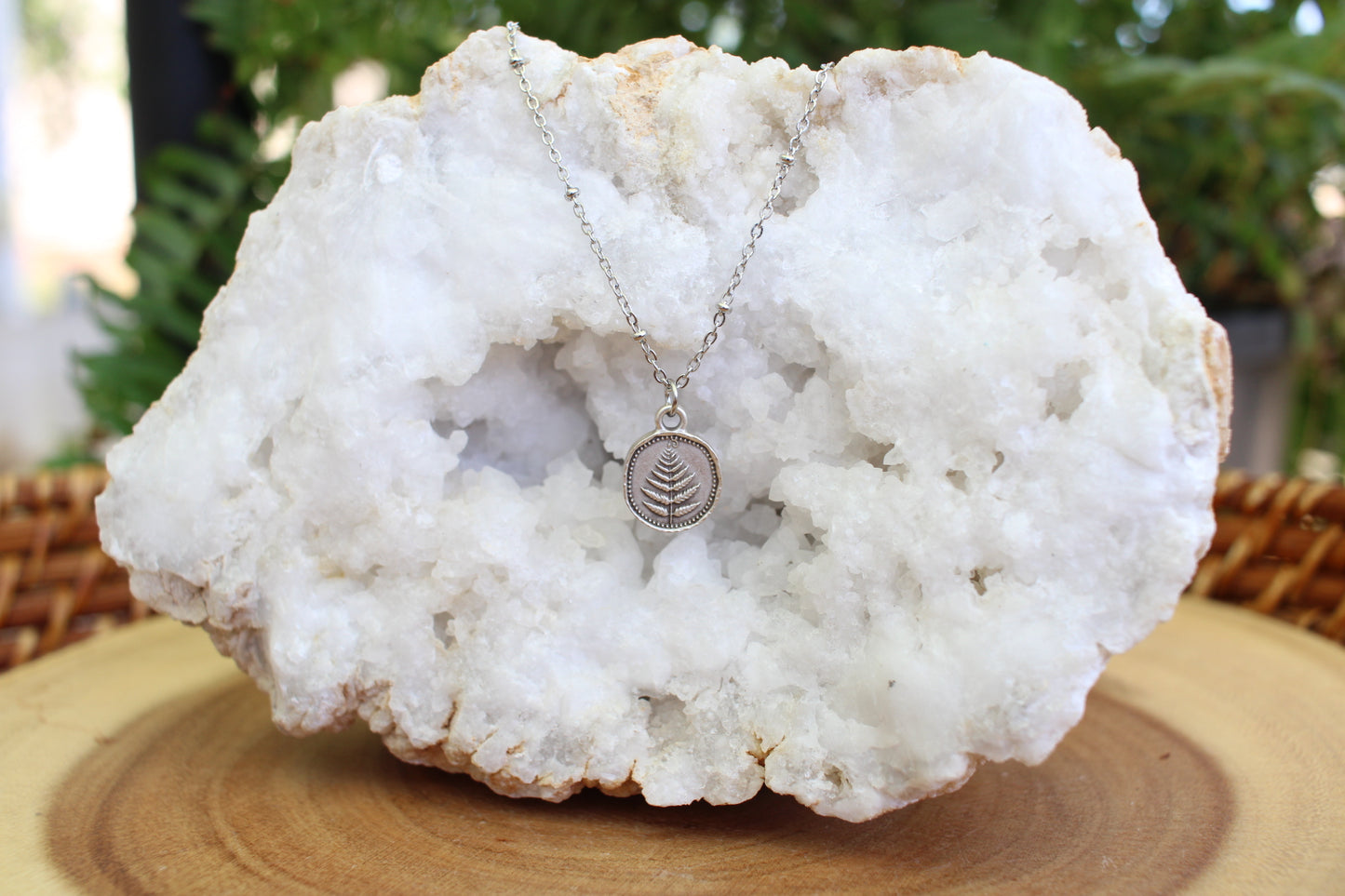 Dainty Fern Charm Necklace