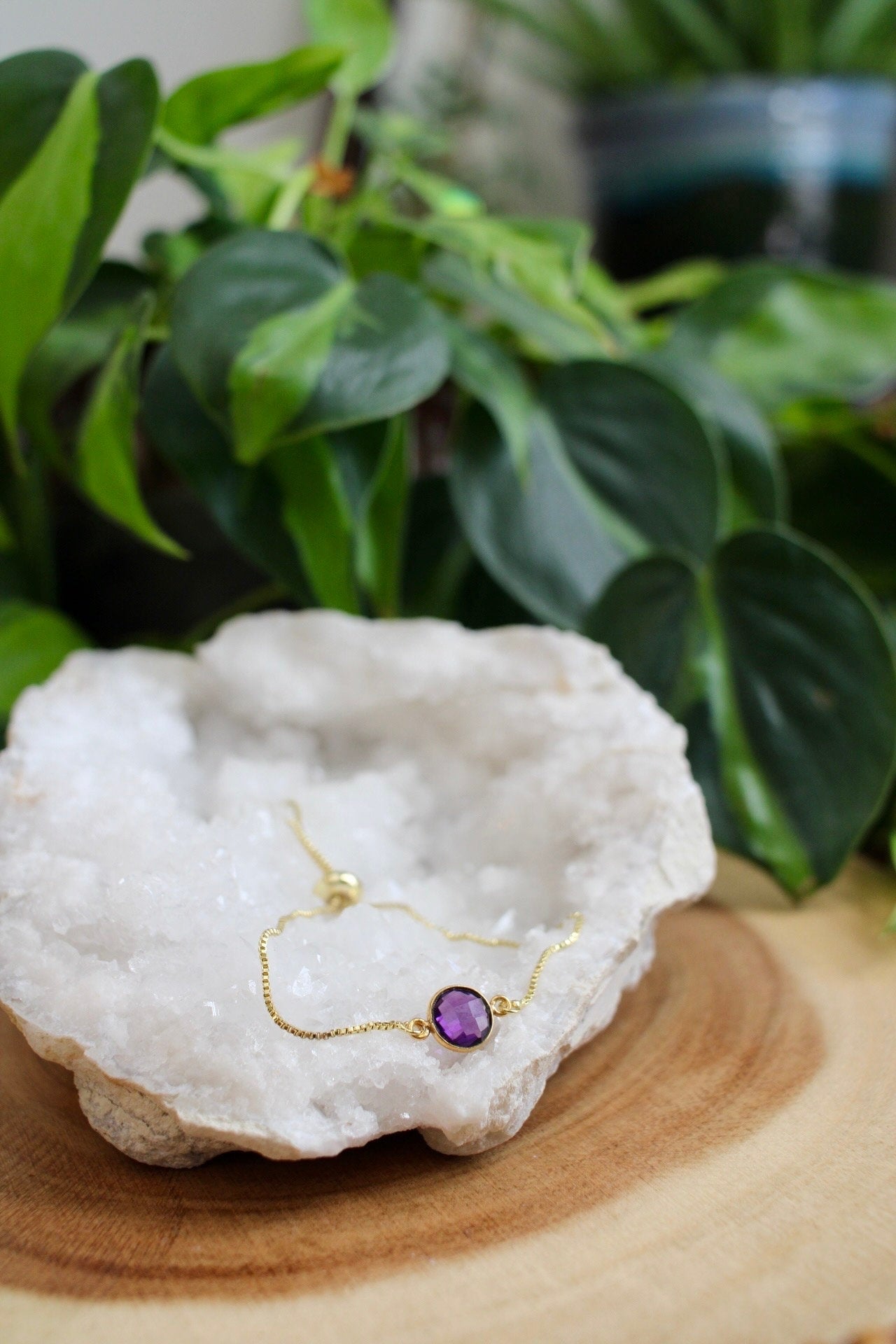 Gold Amethyst Bracelet
