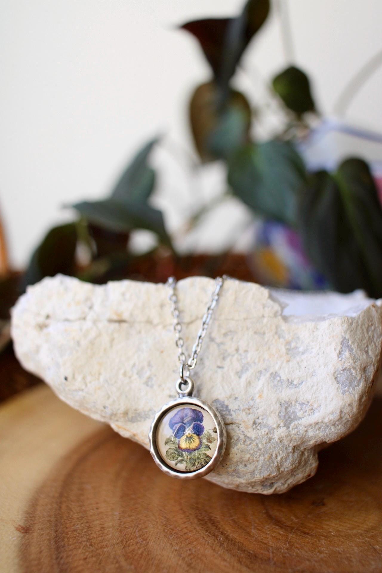 Pansy Pendant Necklace