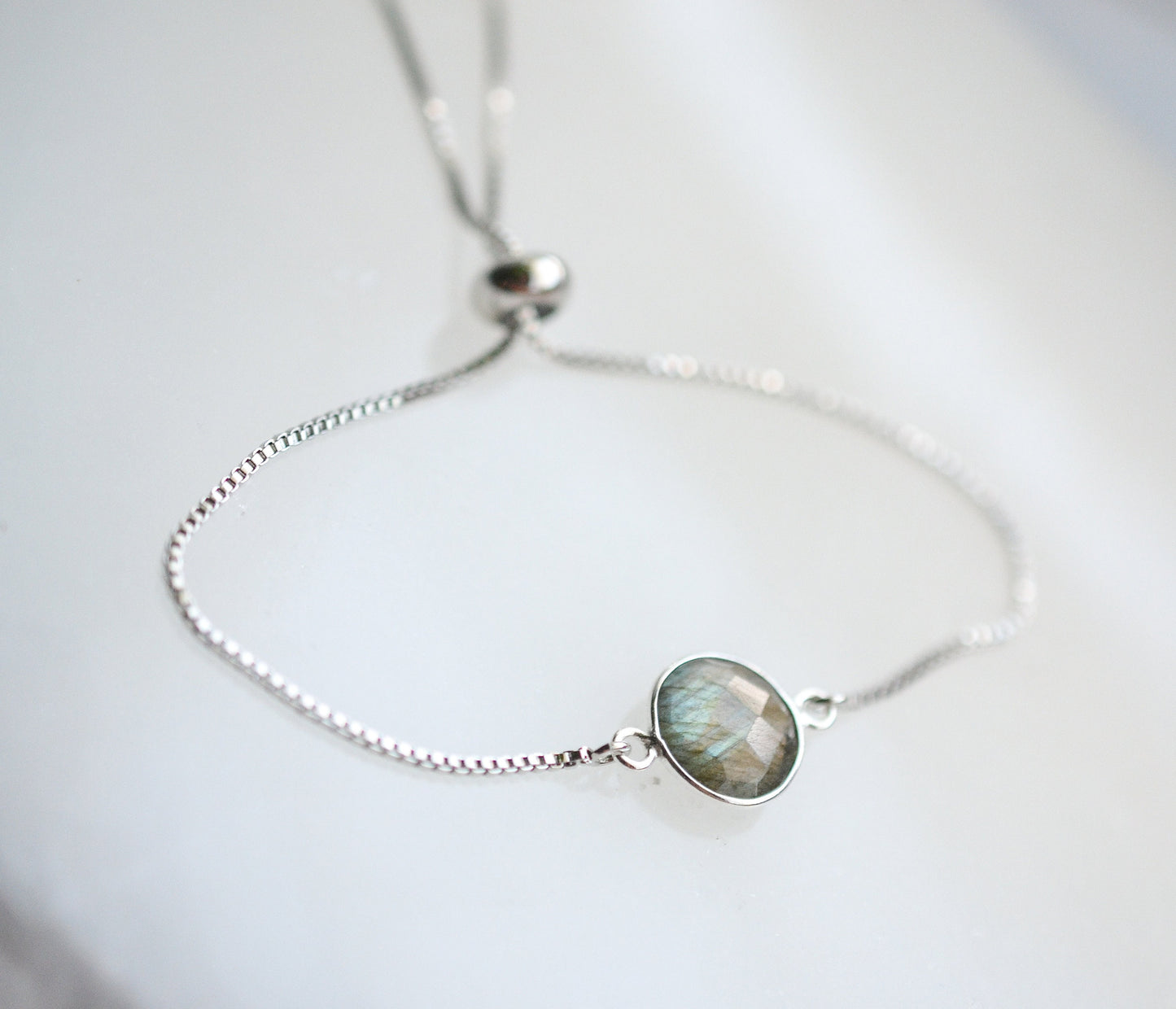 Silver Labradorite Bracelet