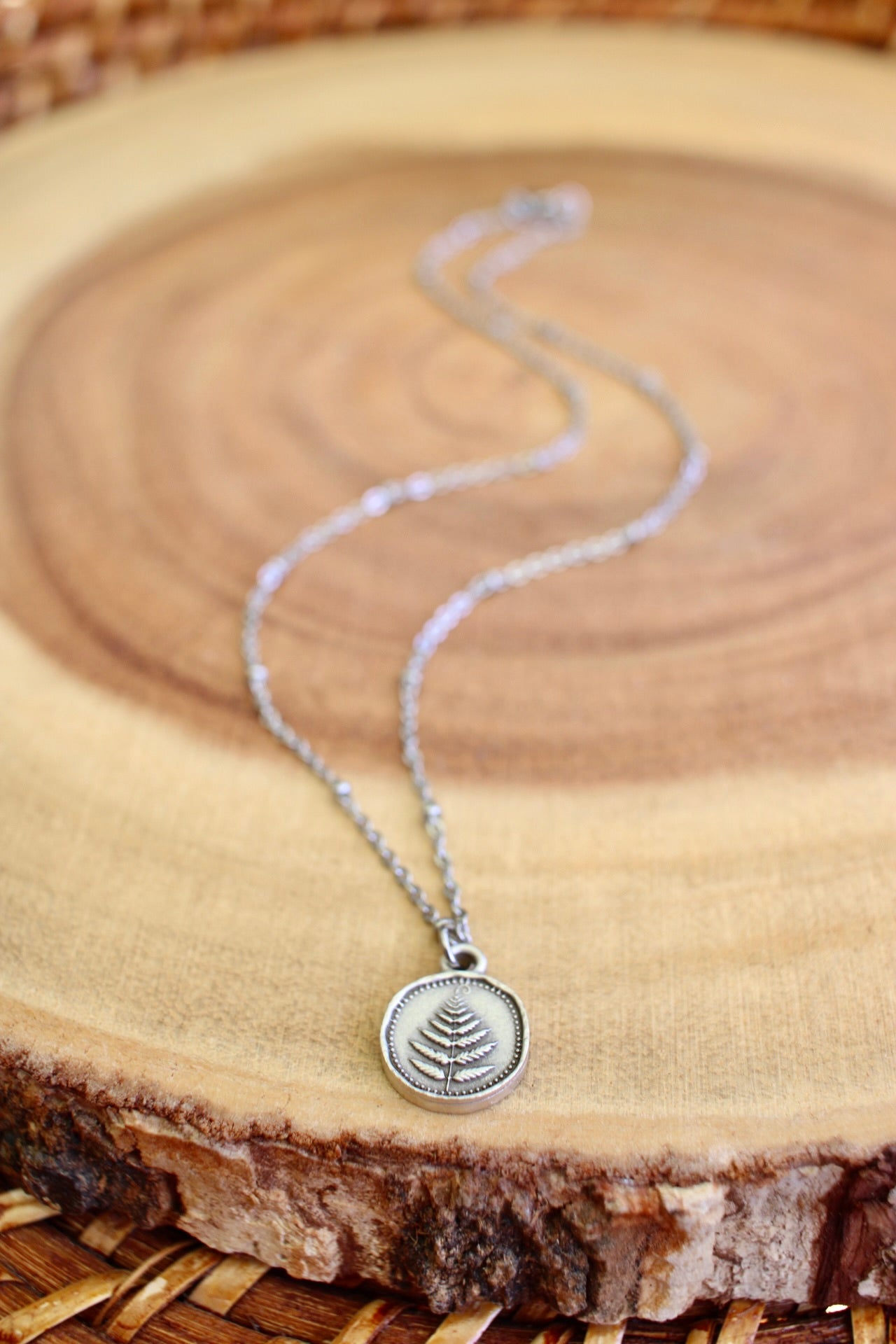 Dainty Fern Charm Necklace