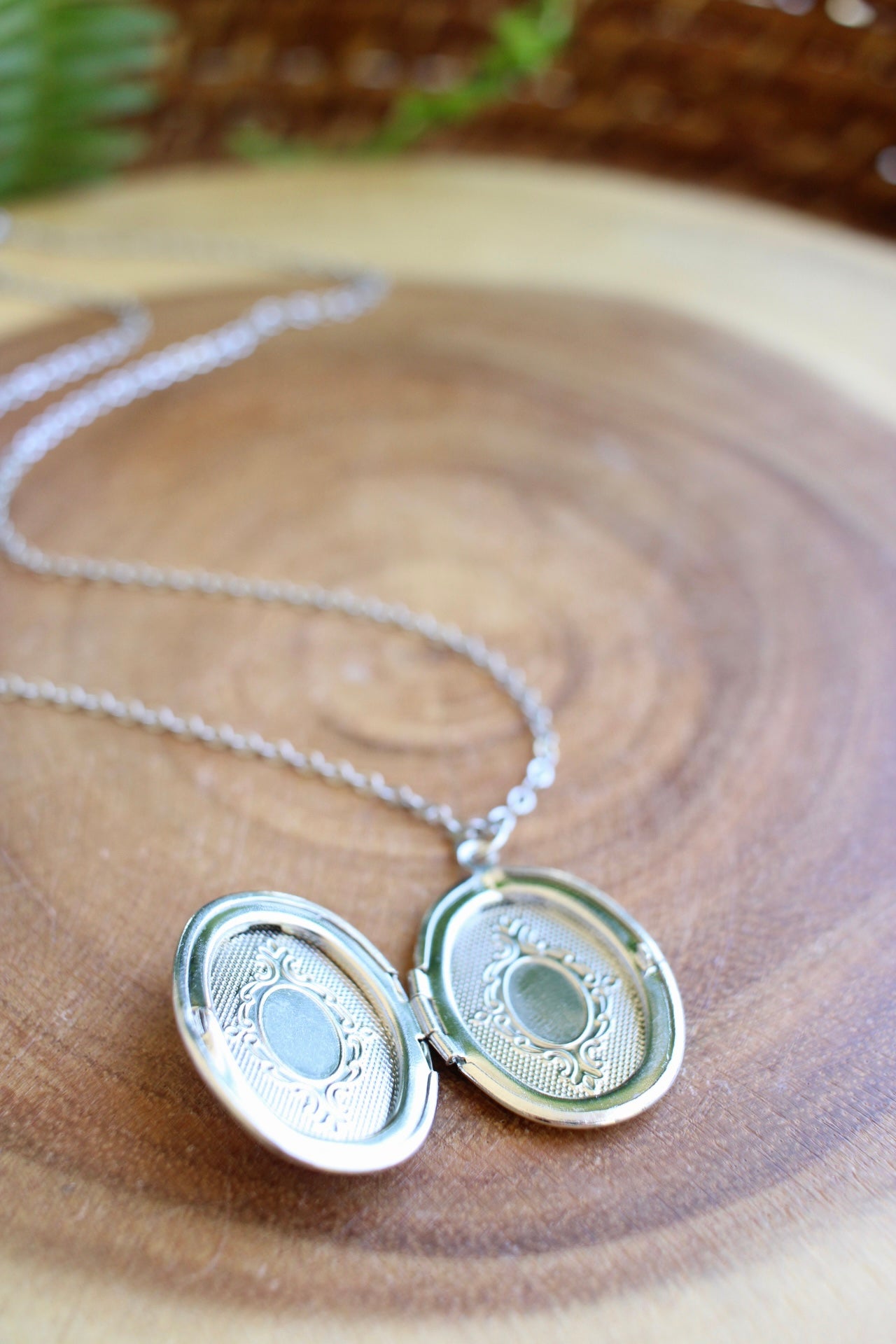Natural Gemstone Locket Necklace