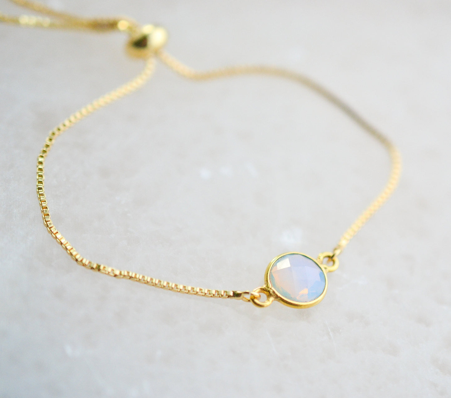 Opalite Gold Minimalist Bracelet