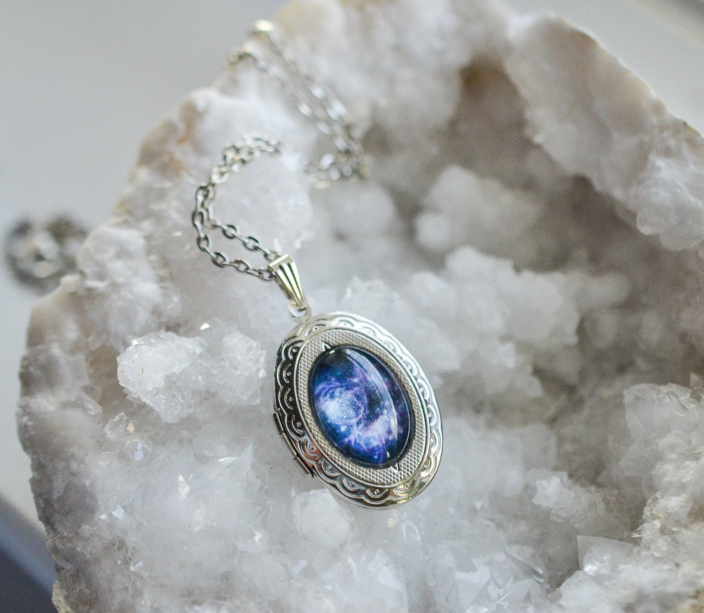 Galaxy Photo Locket Necklace