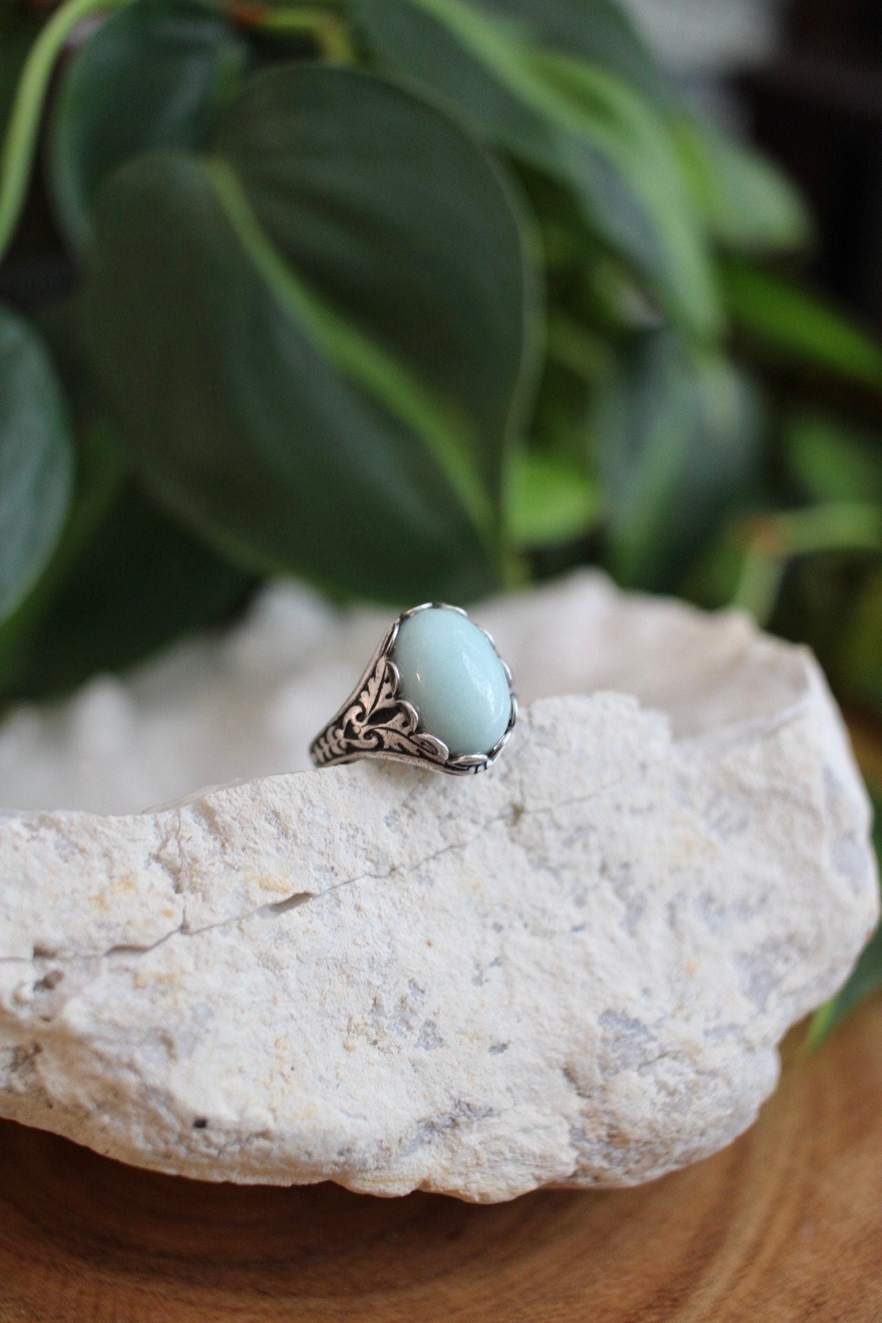Amazonite Adjustable Gemstone Ring