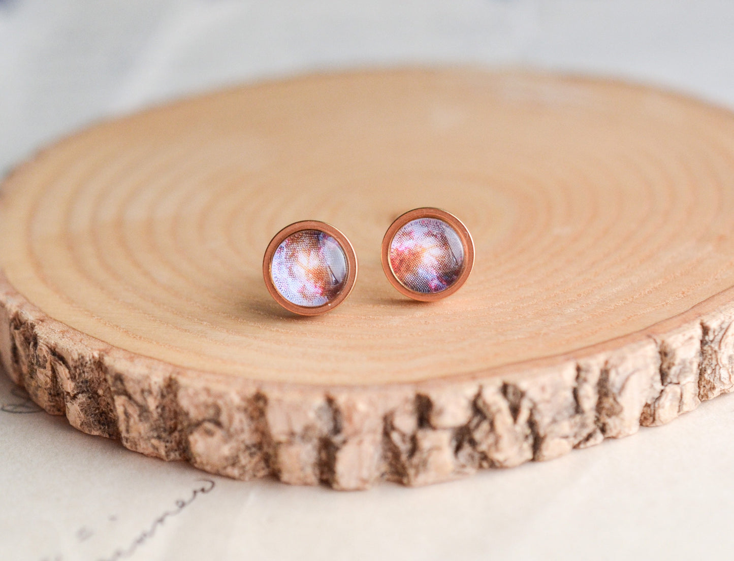 Dainty Galaxy Stud Earrings