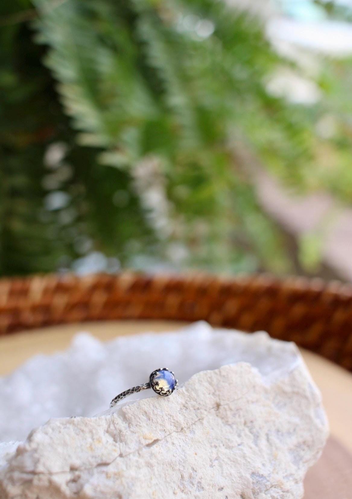 Opalite Dainty Minimalist Stacking Ring