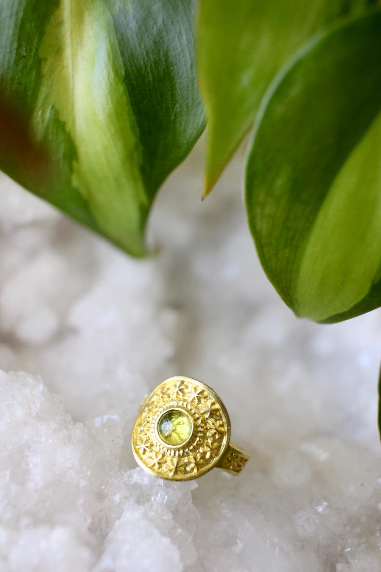 Peridot Statement Ring