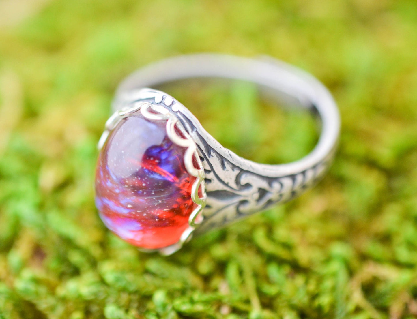 Dragons Breath Fire Opal Ring
