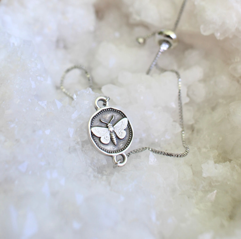 Dainty Moth Bracelet