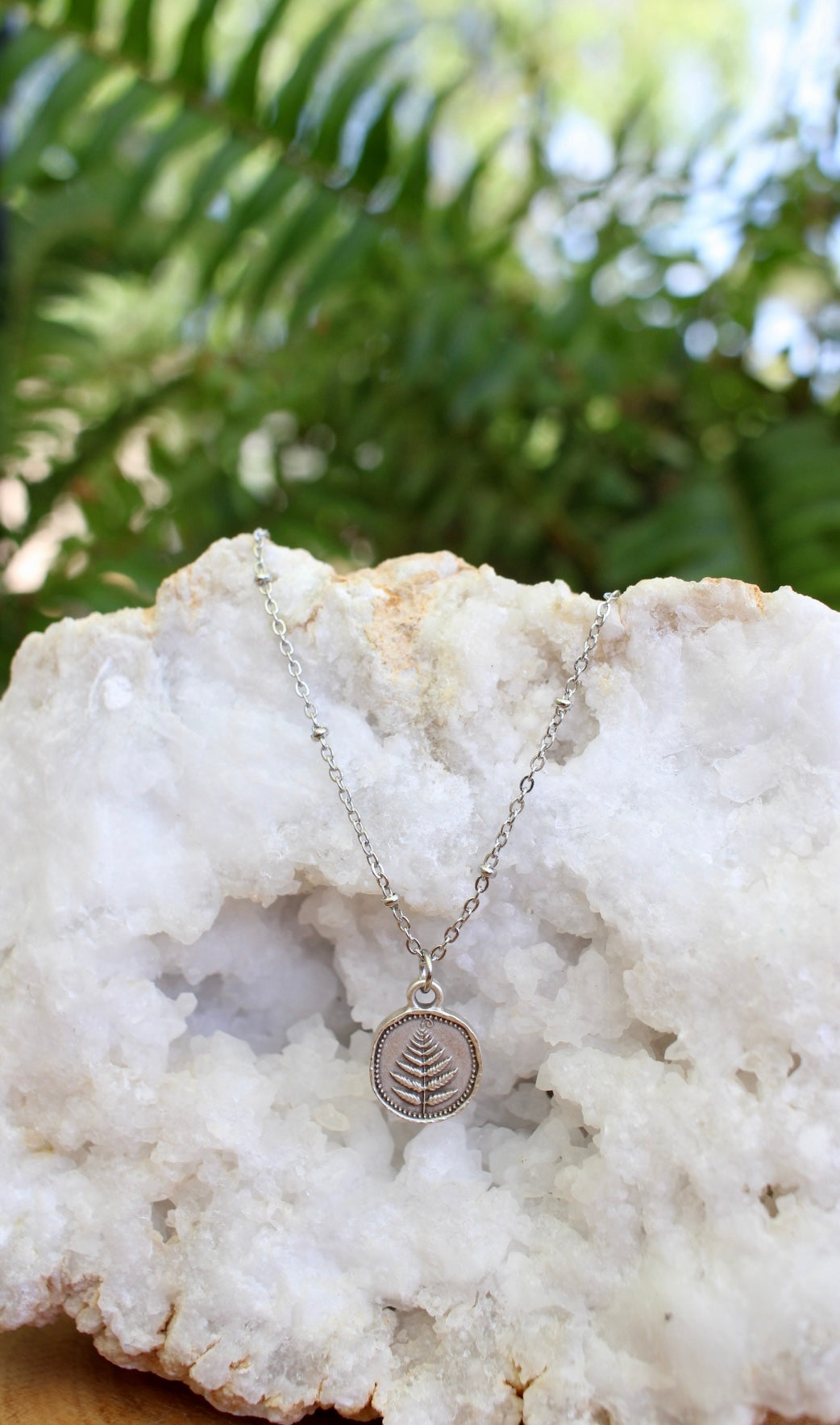 Dainty Fern Charm Necklace