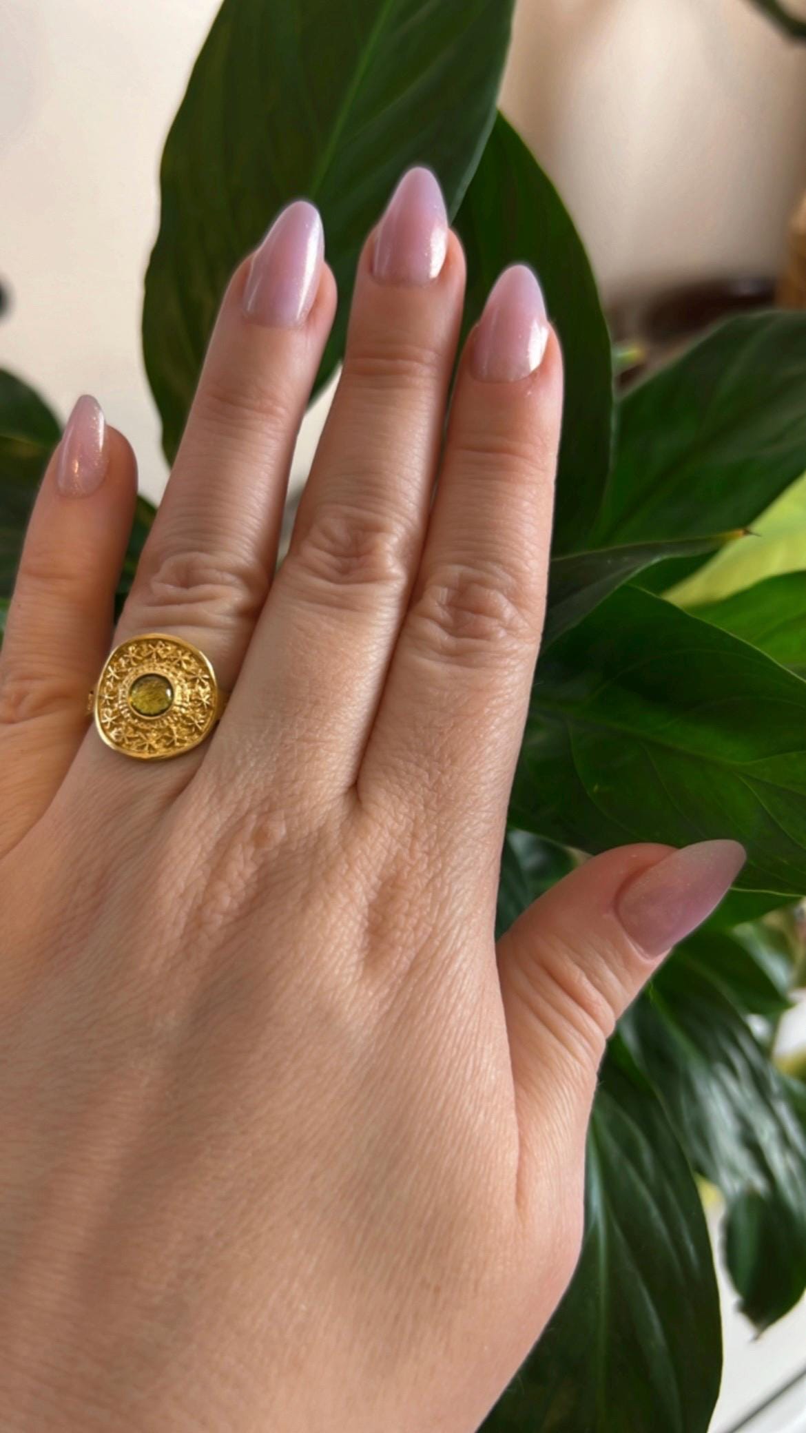 Peridot Statement Ring