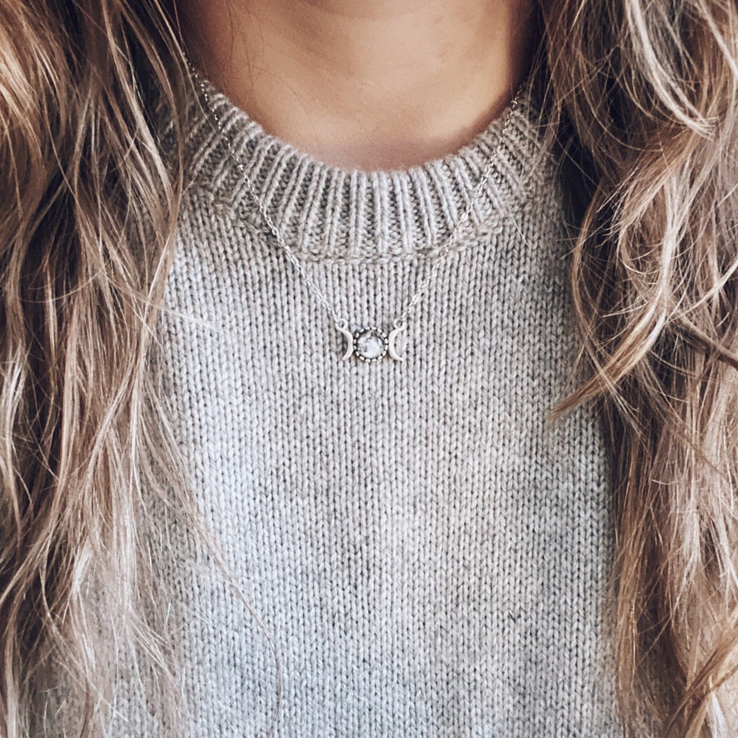 Dainty Triple Moon Necklace