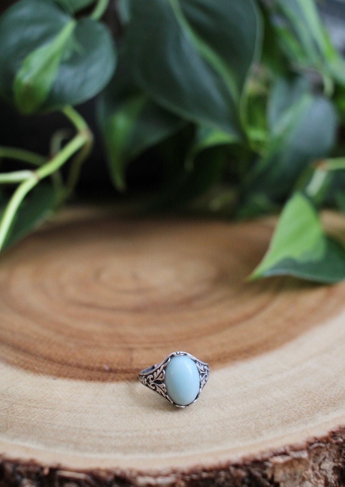 Amazonite Adjustable Gemstone Ring