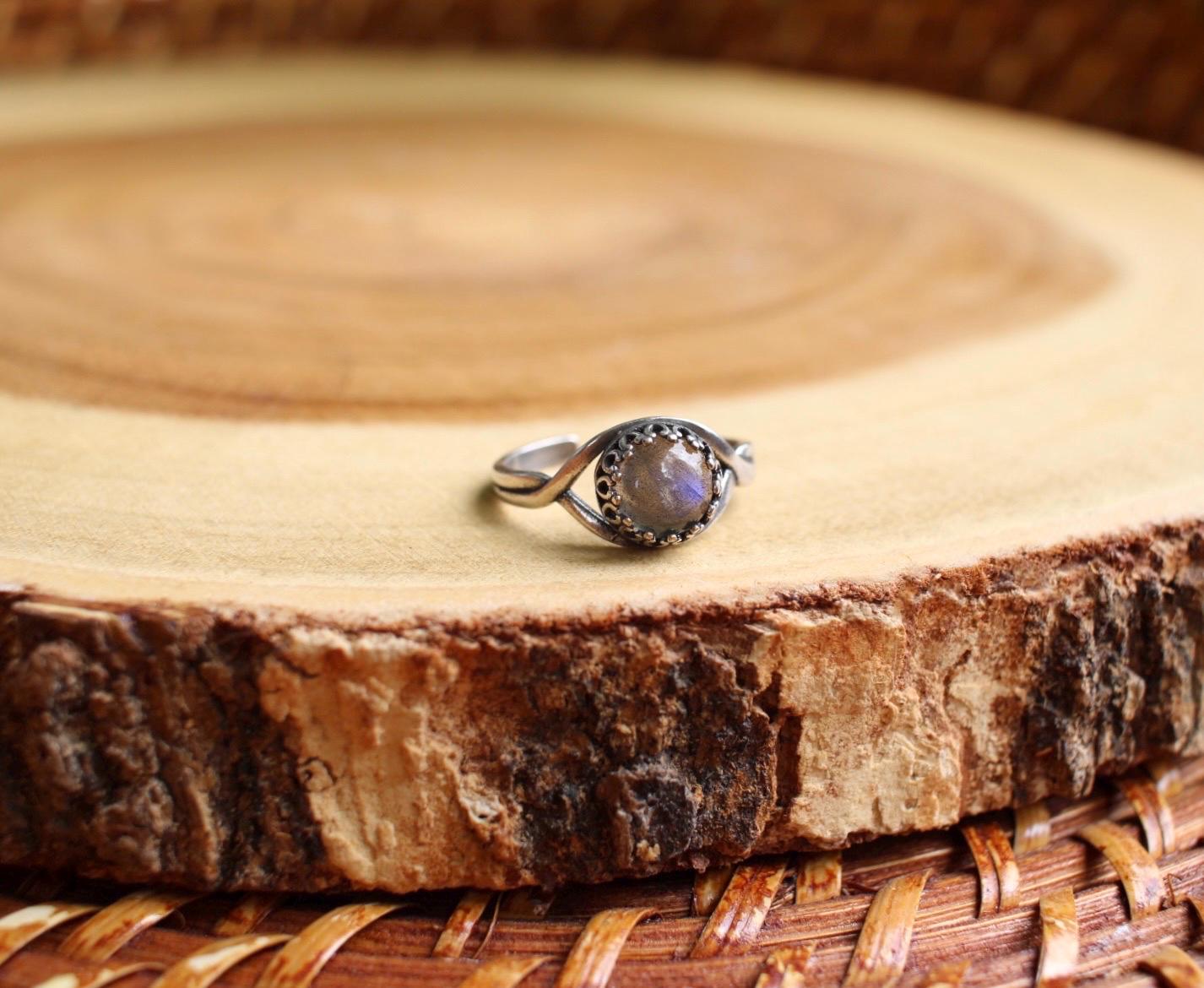 Labradorite Adjustable Boho Ring