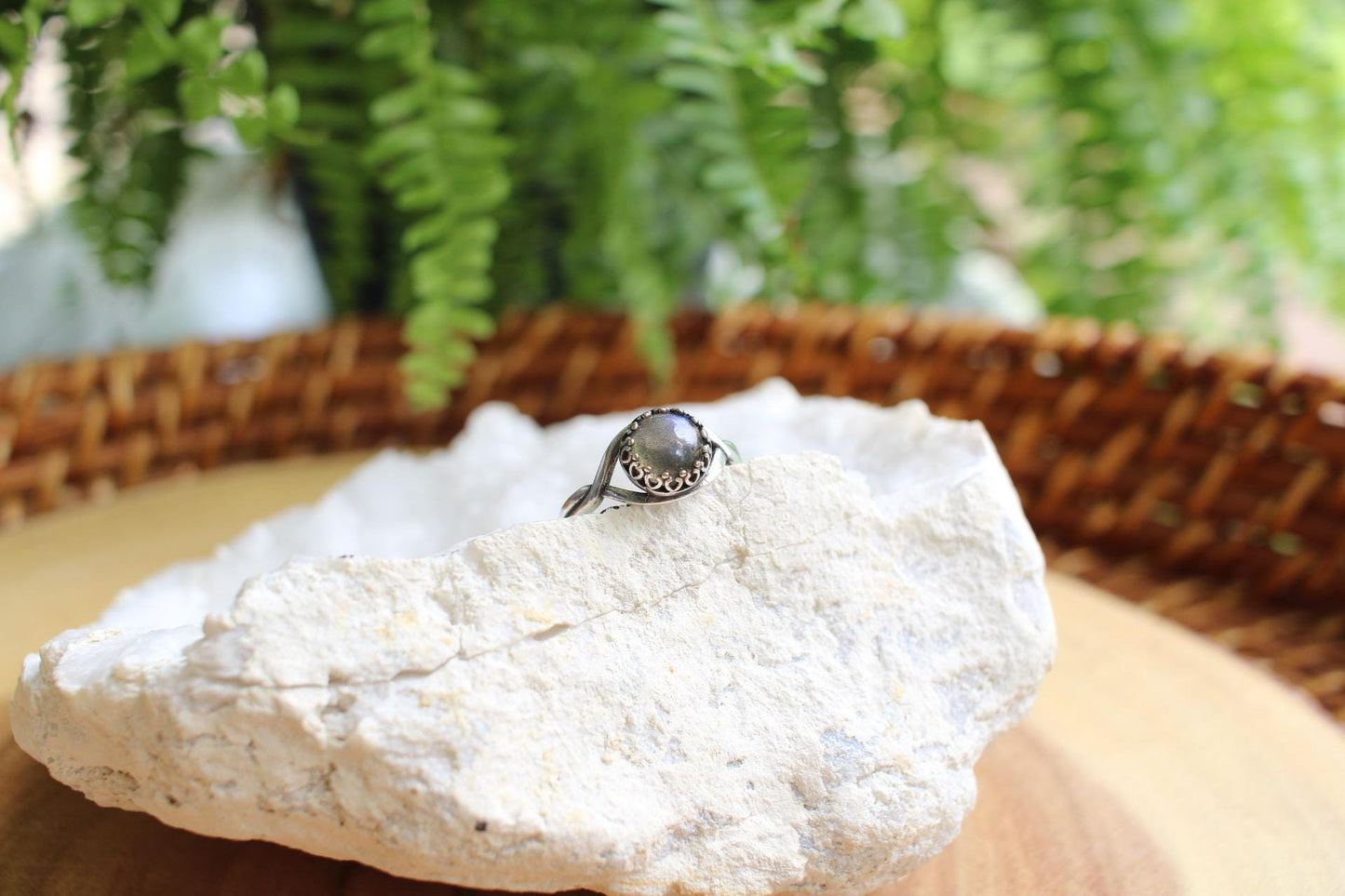 Labradorite Adjustable Boho Ring