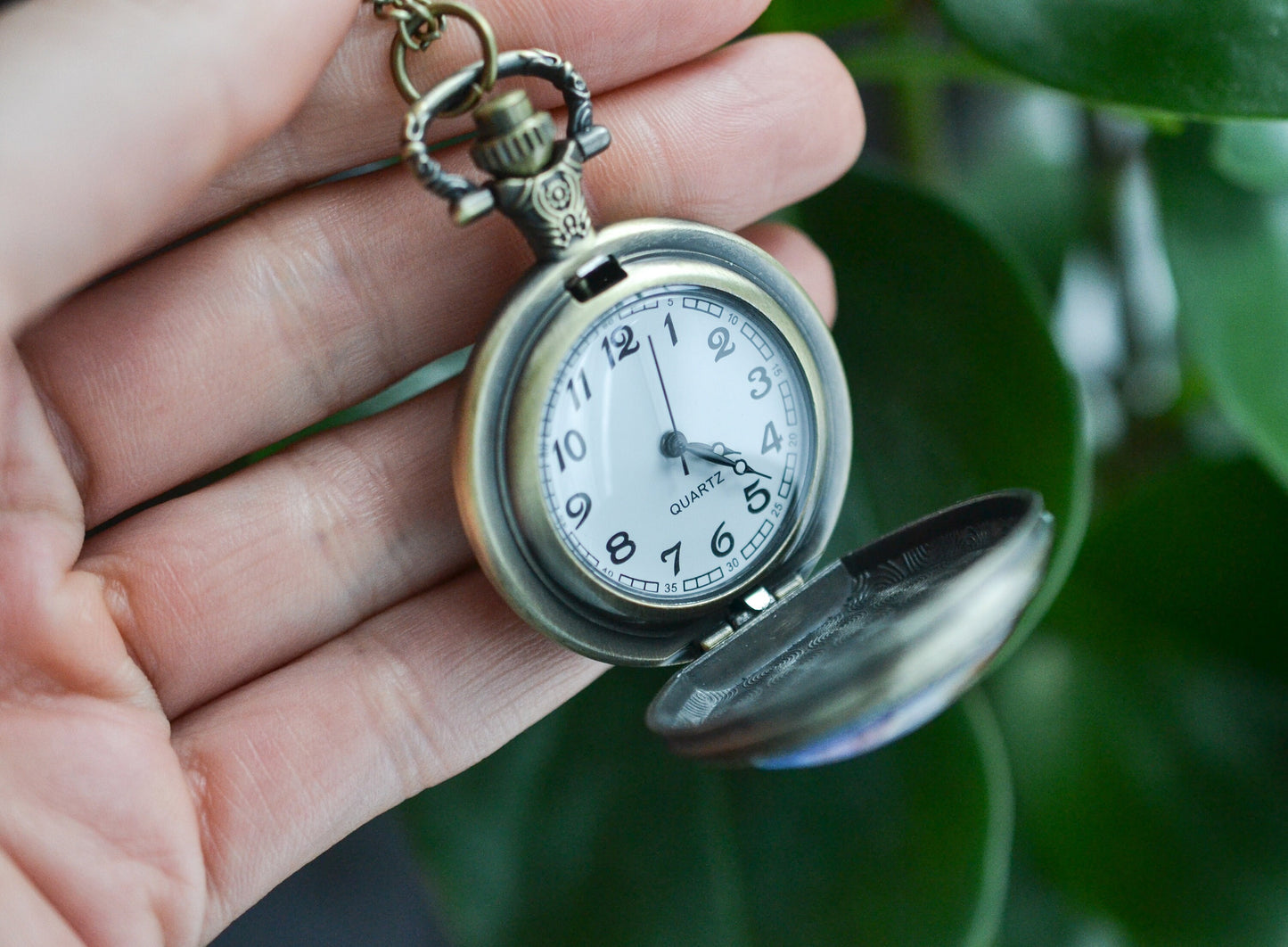 Galaxy Pocket Watch Necklace