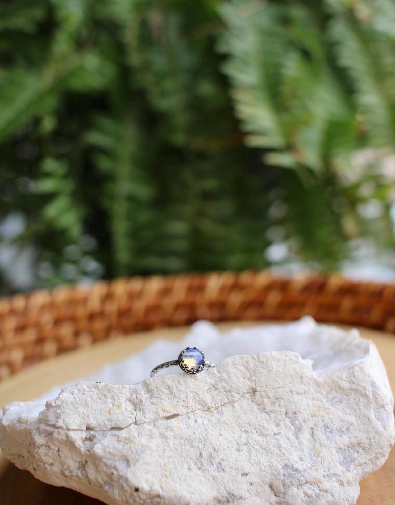 Opalite Dainty Minimalist Stacking Ring