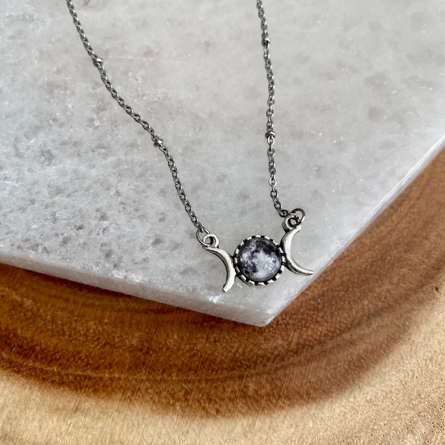 Dainty Triple Moon Necklace