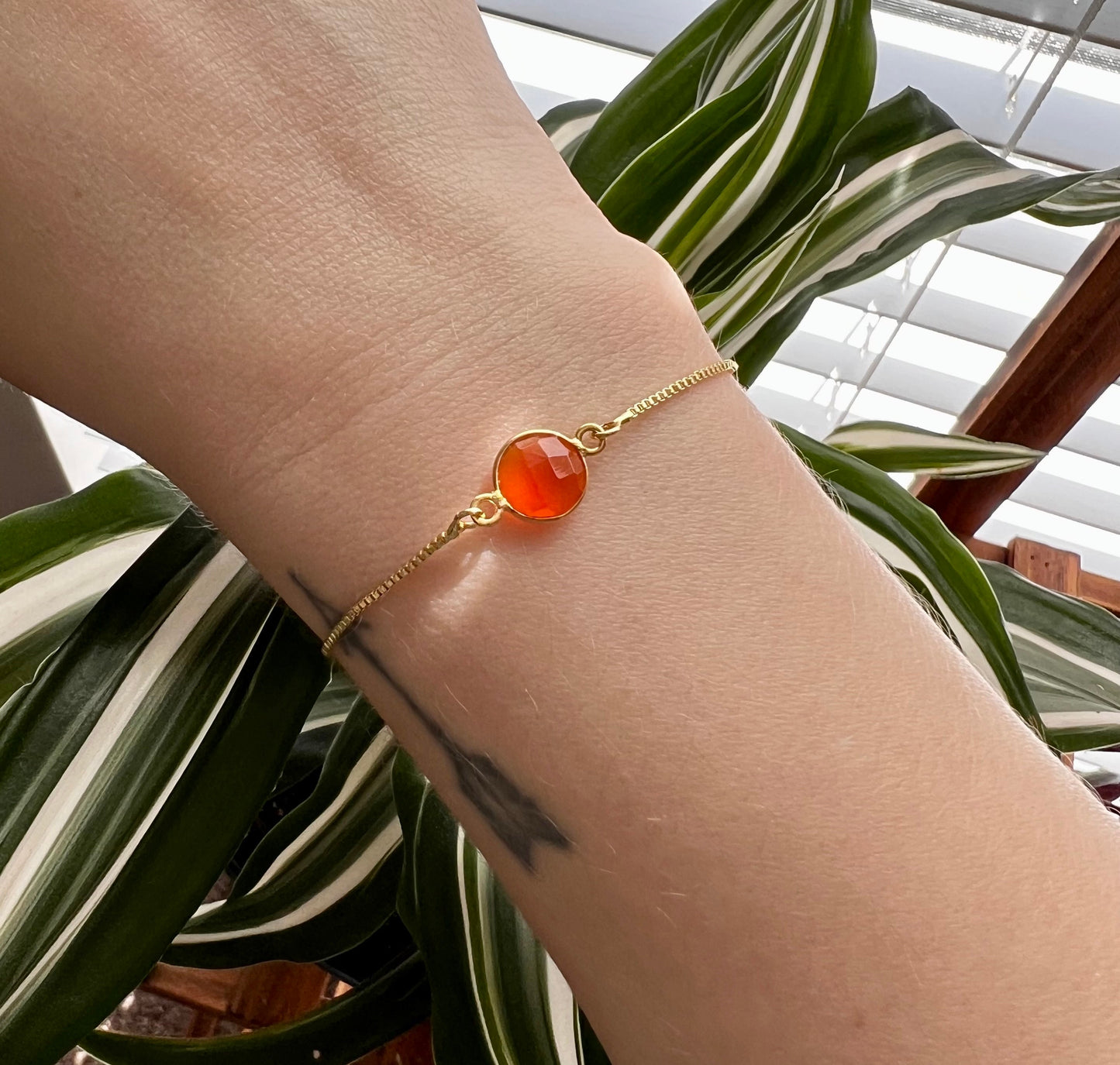 Dainty Carnelian Bracelet